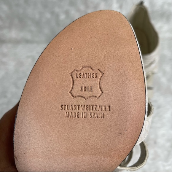 NWOB Stuart Weitzman snake heels In ivory size 9 - Picture 7 of 15